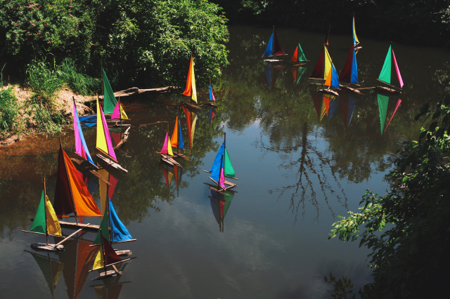 OCF photo: boats on the creek