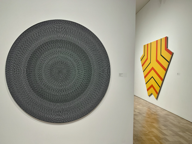 Circular art on museum wall