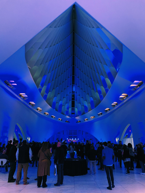 People standing in the Milwaukee art museum